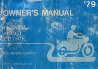 Honda CB750 Four K 1979 Owners Manual